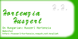 hortenzia huszerl business card